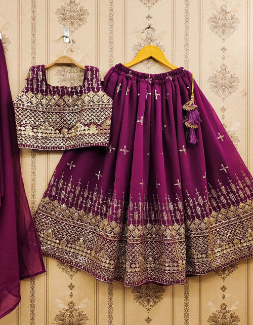 Load image into Gallery viewer, Festive Kids Girl Lehenga Choli Dupatta Set mahezon
