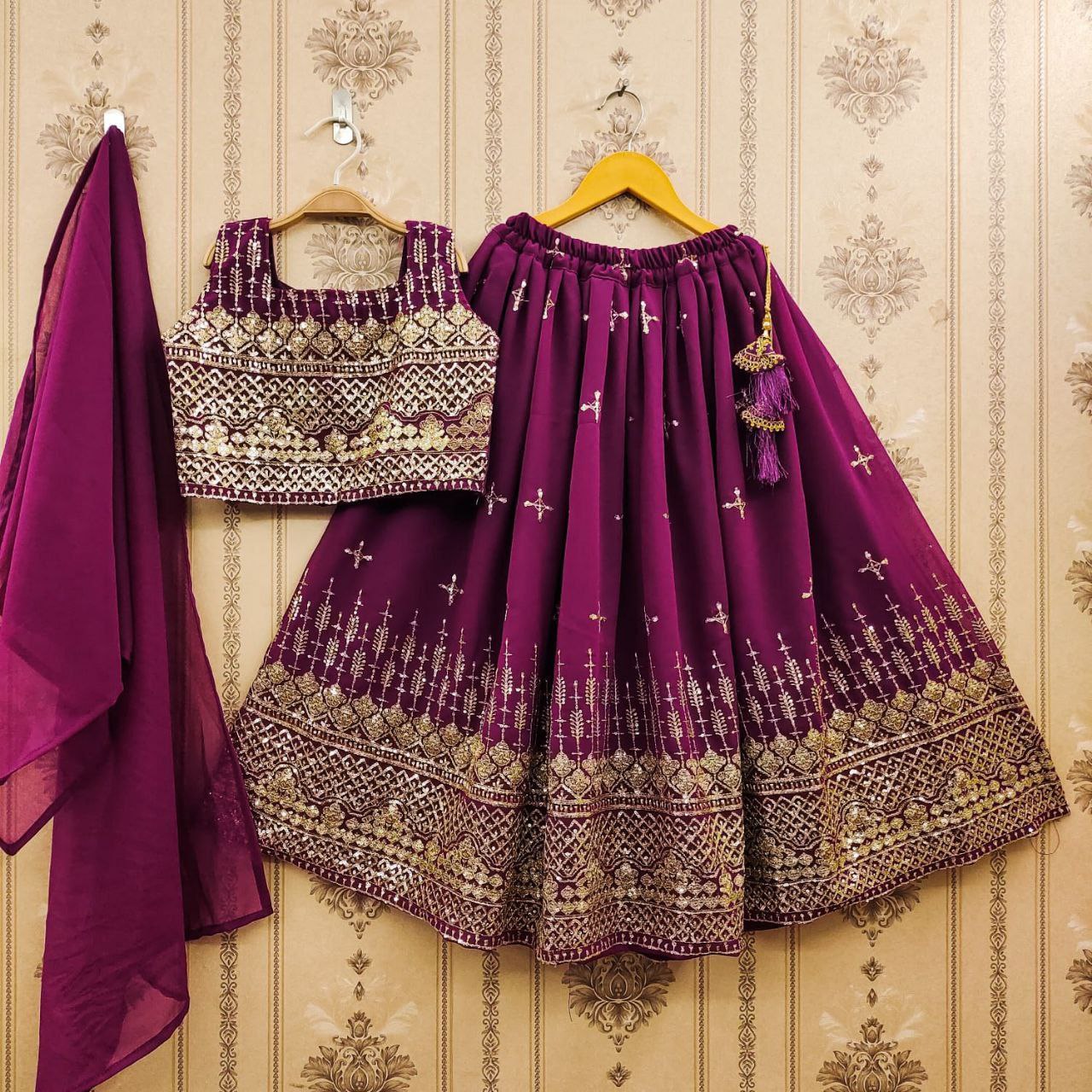 Festive Kids Girl Lehenga Choli Dupatta Set mahezon