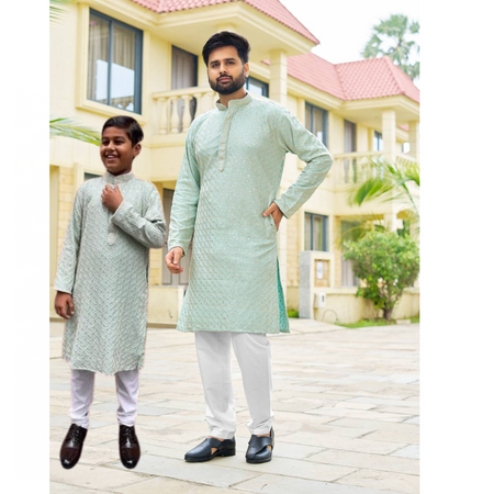 Festive Premium Ethnic Father Son Kurta Pajama Set mahezon