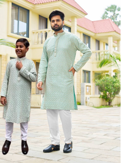 Load image into Gallery viewer, Festive Premium Ethnic Father Son Kurta Pajama Set mahezon
