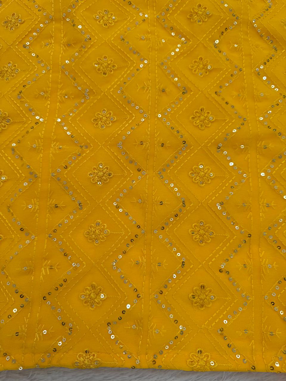 Festive Special Georgette Women Kurti Pant Dupatta Set mahezon