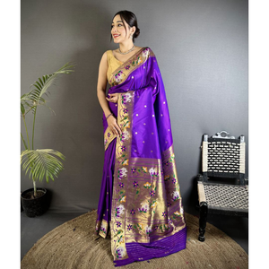 Festive Special Paithani Lichi Silk Saree mahezon