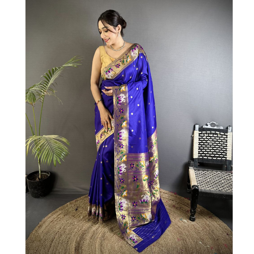 Festive Special Paithani Lichi Silk Saree mahezon