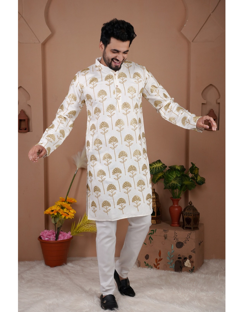 Load image into Gallery viewer, Festive Stylish Men’s Kurta Pajama Set mahezon
