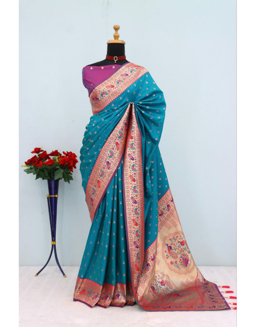 Load image into Gallery viewer, Festive Women’s Paithani Saree mahezon
