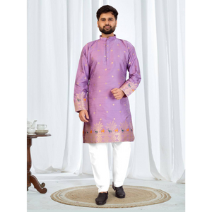 Traditional Ethnic Indian Designer Men's Kurta Pajama Set mahezon
