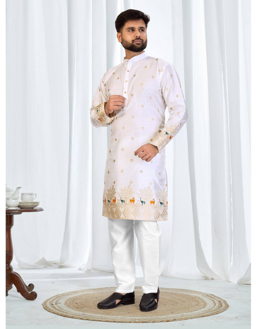 Load image into Gallery viewer, Traditional Ethnic Indian Designer Men&#39;s Kurta Pajama Set mahezon
