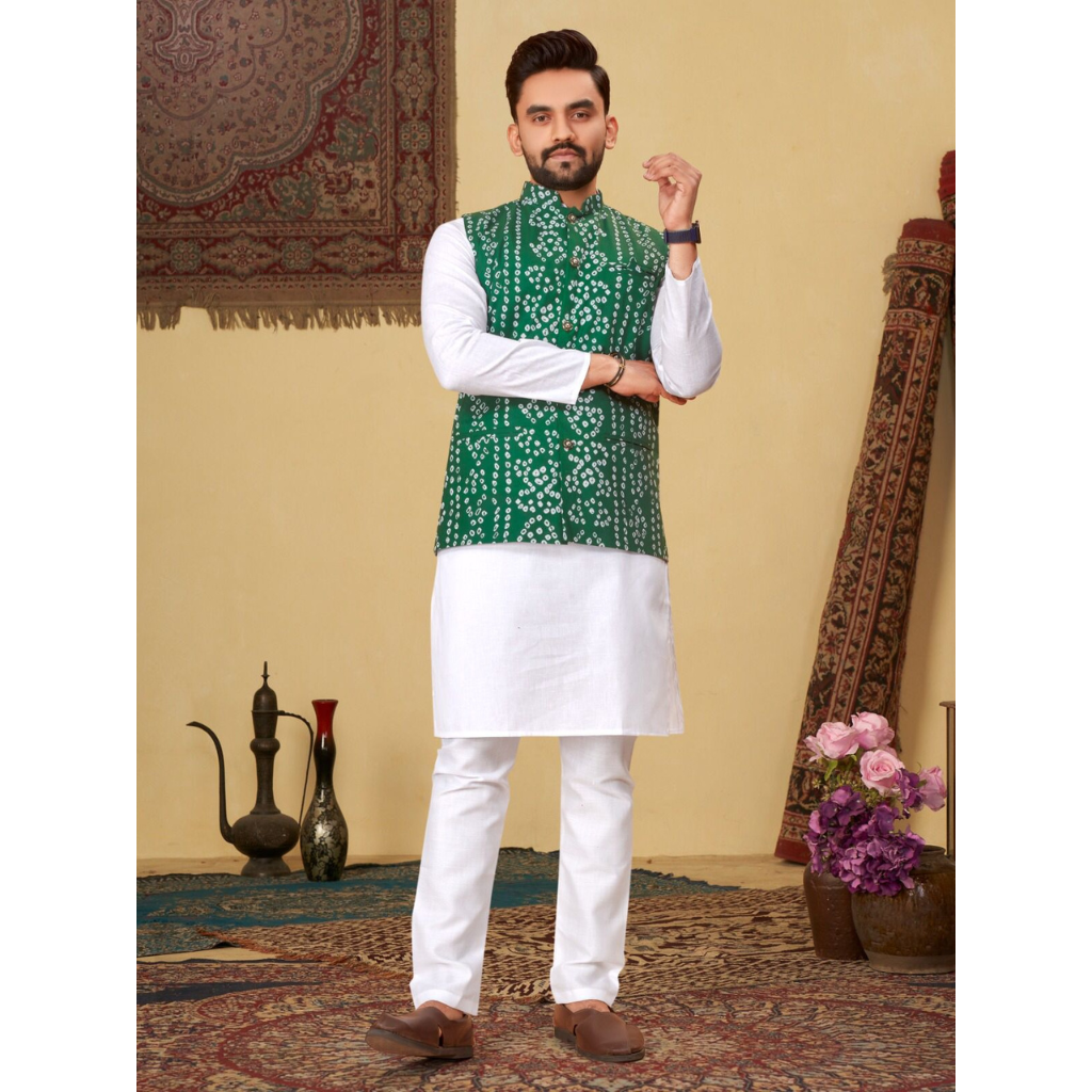 Festive Traditional Men Sleeveless Koti Jacket mahezon
