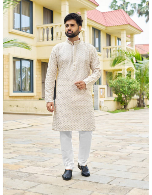 Load image into Gallery viewer, Festive Traditional Indian Premium Men Kurta Pajama Set mahezon
