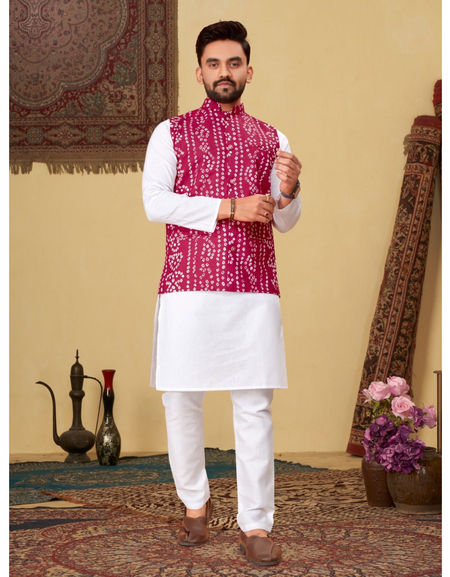 Festive Traditional Men Sleeveless Koti Jacket mahezon