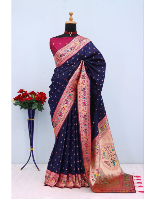 Load image into Gallery viewer, Festive Women’s Paithani Saree mahezon

