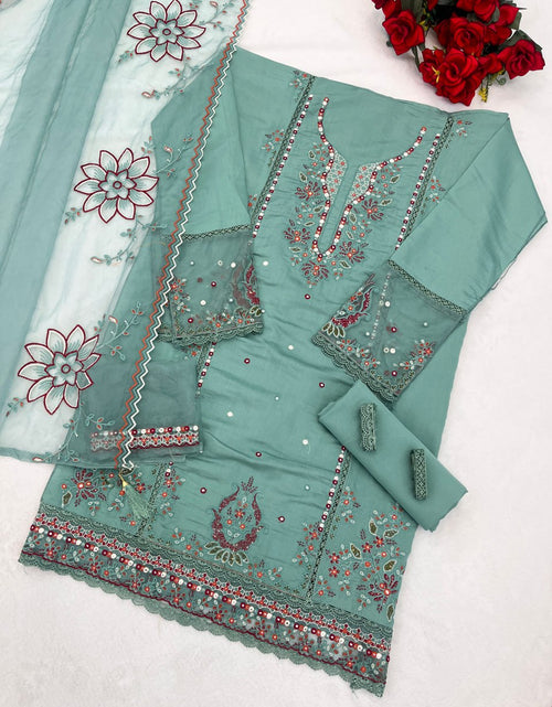 Load image into Gallery viewer, Festive Designer Women Kurta Pant Dupatta Set mahezon
