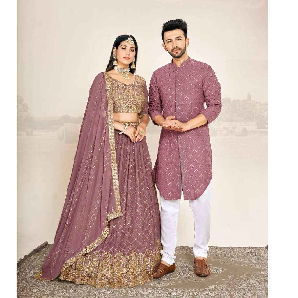 Festive Wedding Wear Couples Wear Same Matching Outfits Set Royal Export