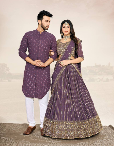 Festive Wedding Wear Couples Wear Same Matching Outfits Set Royal Export