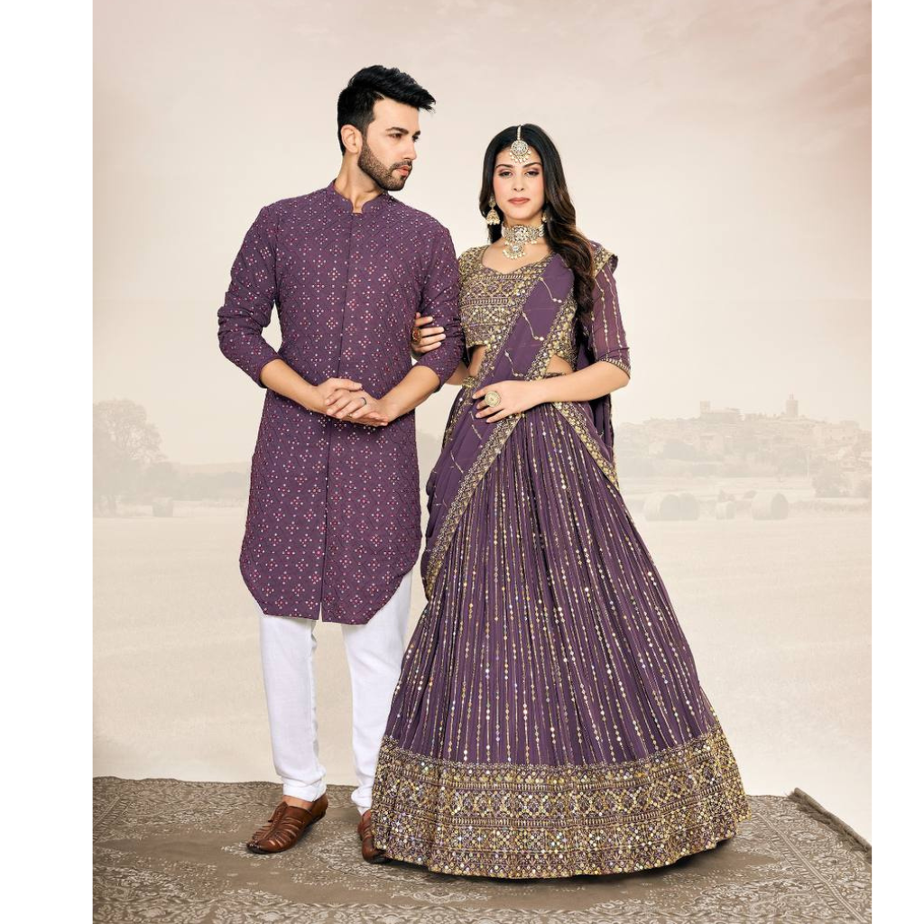 Festive Wedding Wear Couples Wear Same Matching Outfits Set Royal Export