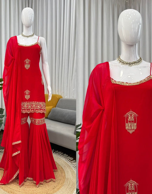 Load image into Gallery viewer, Festive Designer Women’s Top  Sharara with Dupatta mahezon
