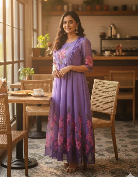 Floral Party Wear Women Maxi Dress mahezon