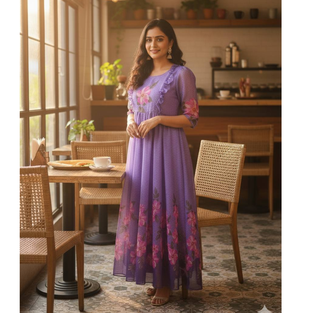 Floral Party Wear Women Maxi Dress mahezon