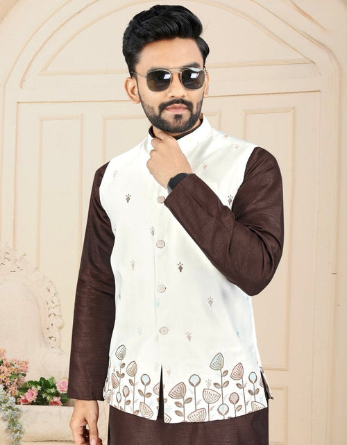 Load image into Gallery viewer, Indian Traditional Men’s Kurta Pajama Jacket mahezon
