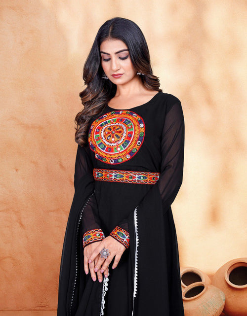Load image into Gallery viewer, Navratri Garba Black Women Kurta Dupatta mahezon
