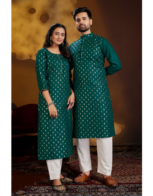Load image into Gallery viewer, Ethnic Same Matching Colour Couples Dress mahezon
