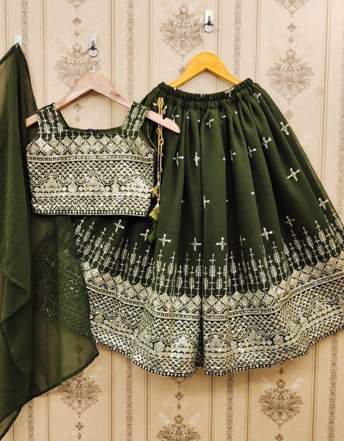 Load image into Gallery viewer, Festive Kids Girl Lehenga Choli Dupatta Set mahezon
