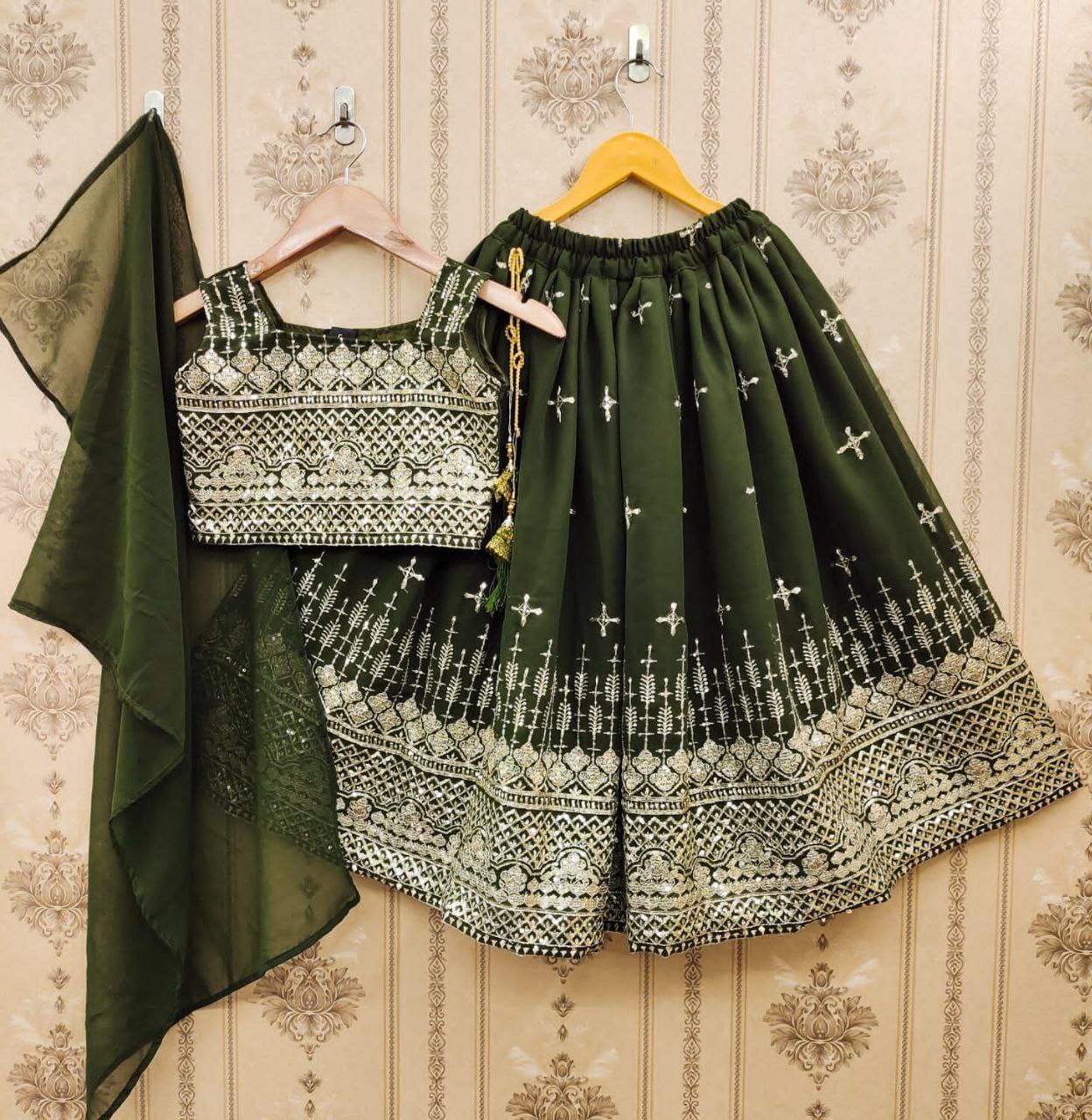 Festive Kids Girl Lehenga Choli Dupatta Set mahezon