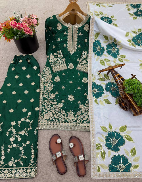 Load image into Gallery viewer, Wedding Wear Women Top Palazzo Dupatta Suit Dress Royal Export
