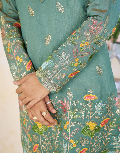 Load image into Gallery viewer, Heavy Crunchi Silk Traditional Indian Couple Wear Same Matching Men Kurta Women Lehenga Blouse Dupatta for Weddings mahezon
