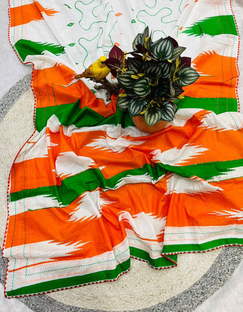 Load image into Gallery viewer, Tricolour Independence Republic Day Women’s Saree mahezon
