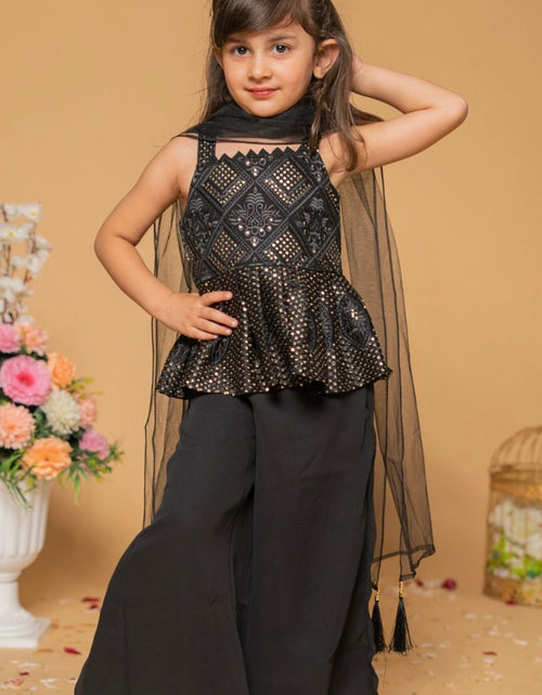Load image into Gallery viewer, Beautiful Embroidery Party wear Kids Top Sharara dress mahezon
