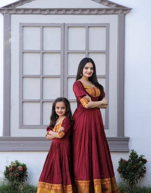 Load image into Gallery viewer, Premium Designer Etnic Wear Mom and Daughter Same Matching Gown Collection mahezon
