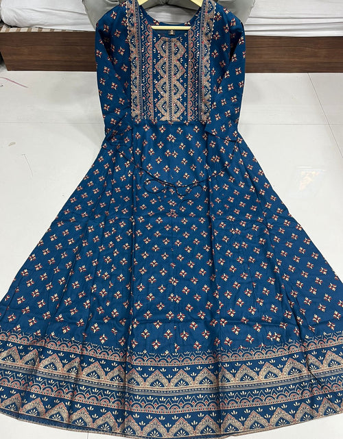 Load image into Gallery viewer, Beautiful Women Blue Ethnic Gown mahezon
