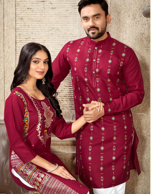 Load image into Gallery viewer, Beautiful Men&#39;s and Women&#39;s Red Same Matching Couple wear Dress mahezon

