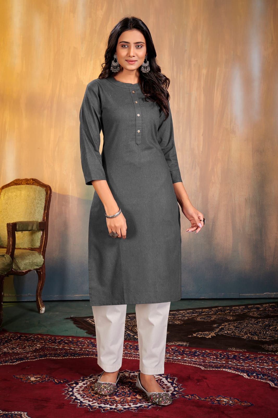 Digital Print Anarkali Gown, Designer Long Kurti For Women