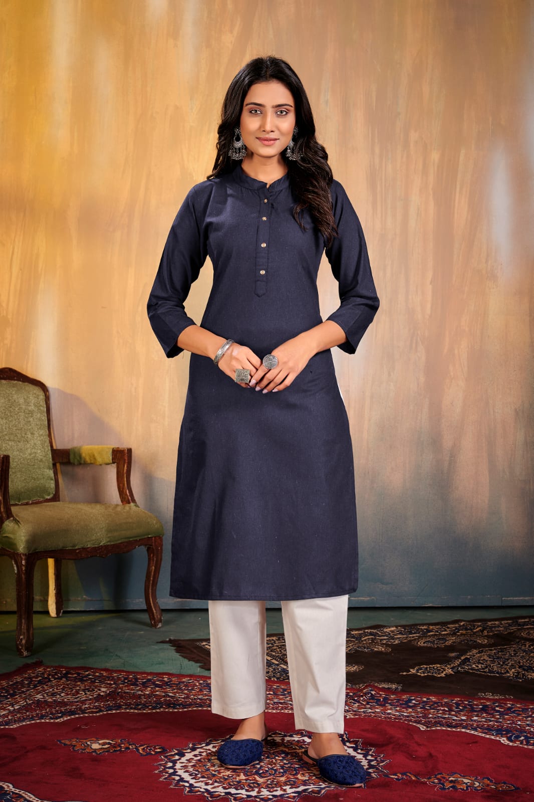 Discover 134+ plain kurti with jeans super hot