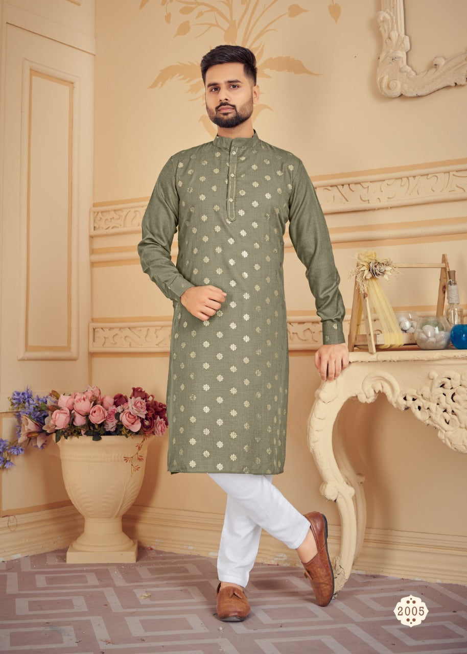 Men's Traditional Pure Cotton Kurta with Pajama set – mahezon