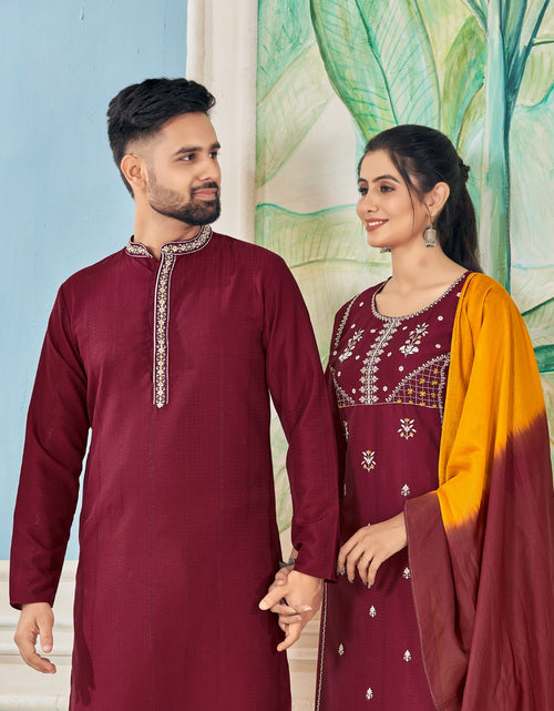 Load image into Gallery viewer, Traditional Diwali Couples wear Same Matching Outfits Set mahezon
