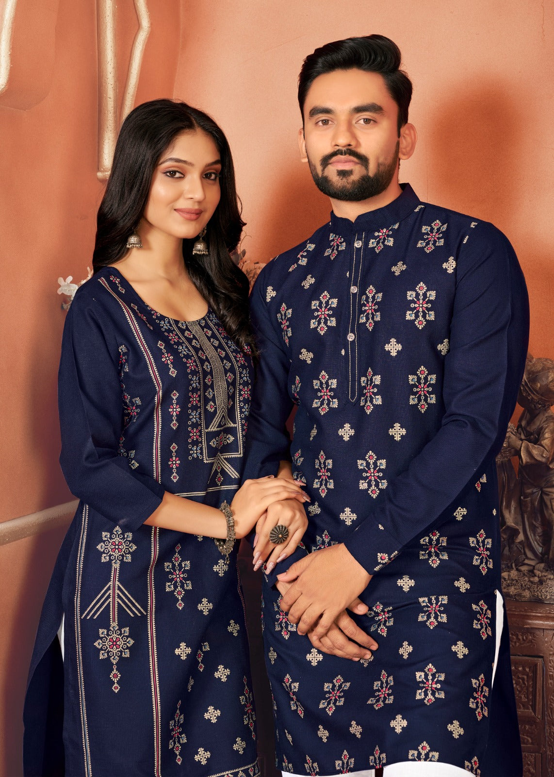 Traditional Diwali Couple Dress Set mahezon