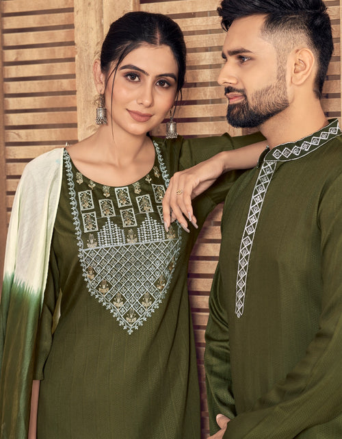 Load image into Gallery viewer, Traditional Couple Wear Same Color Matching Outfits mahezon
