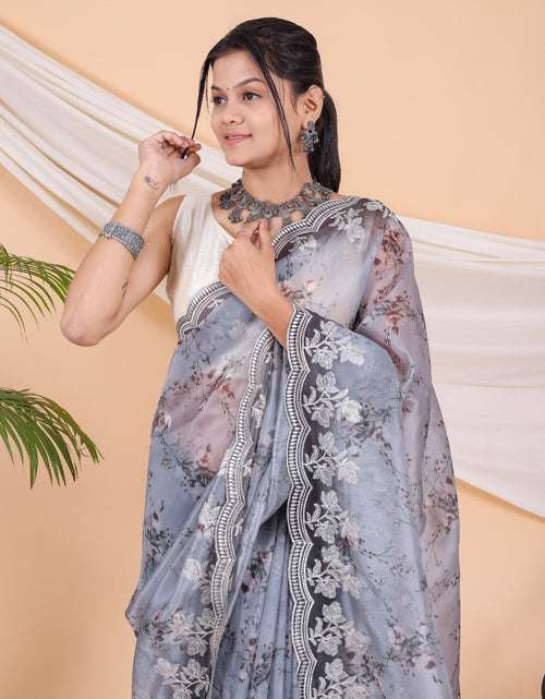 Load image into Gallery viewer, Women Pure Organza Saree with Blouse mahezon
