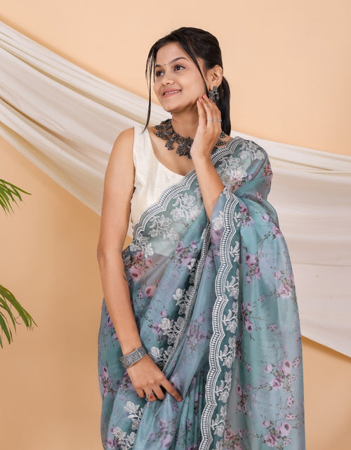 Load image into Gallery viewer, Women Pure Organza Saree with Blouse mahezon
