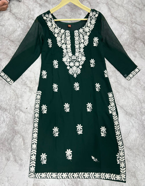 Load image into Gallery viewer, Women&#39;s Lucknowi Embroidery Kurti Tops mahezon
