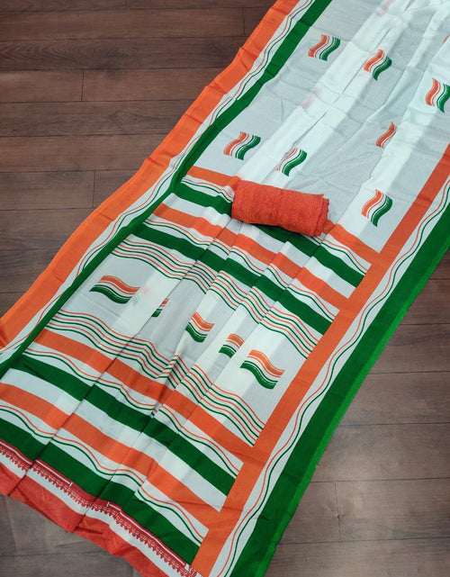 Load image into Gallery viewer, Women&#39;s Tiranga Saree for Independence and Republic Day mahezon
