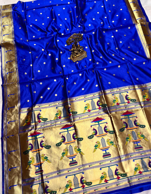 Load image into Gallery viewer, Women&#39;s Blue Paithani Sarees mahezon
