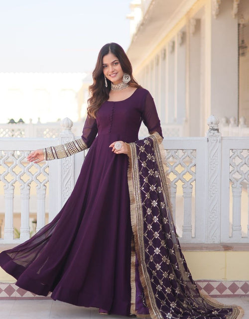 Load image into Gallery viewer, Women&#39;s Sequin Weddings wear Gowns with Dupatta set mahezon

