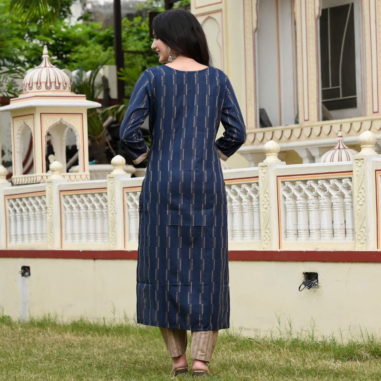 Women's Designer Cotton Kurti Pant with Dupatta set mahezon