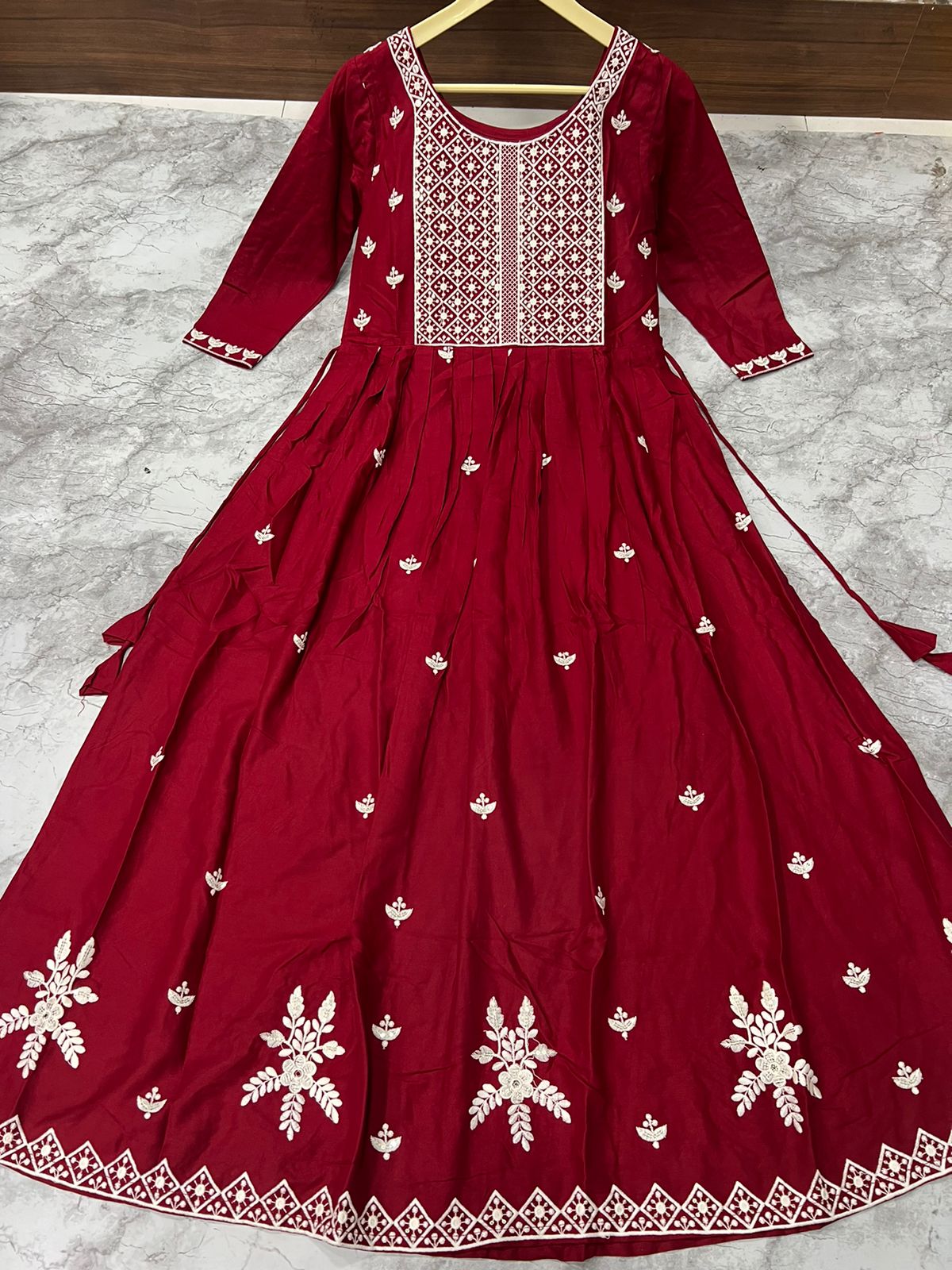 Women's Embroidery Sequence Work Dresses mahezon