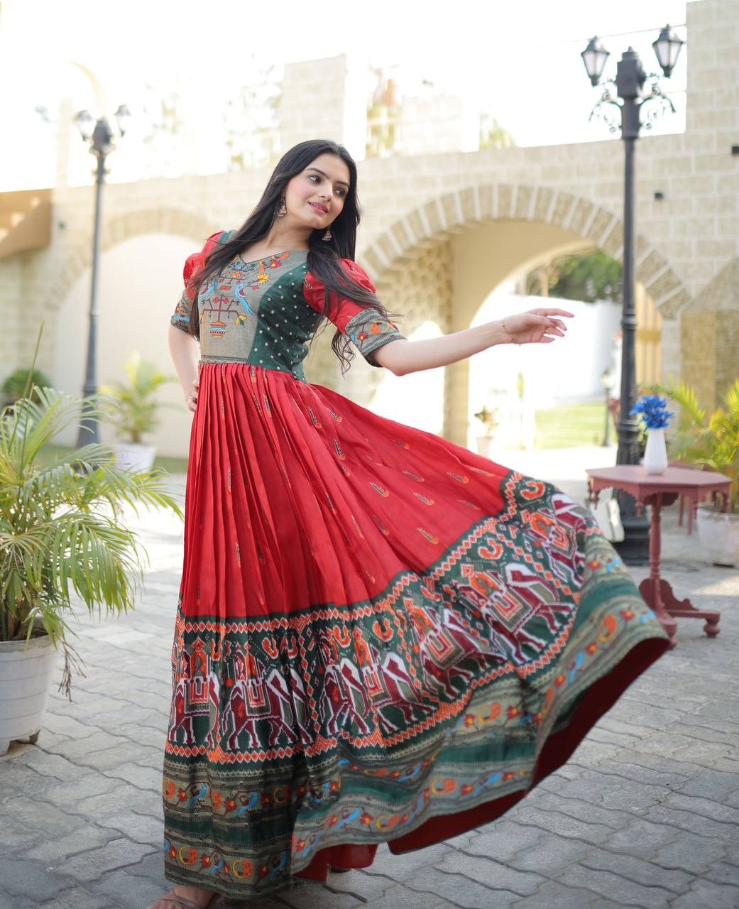 Women's Premium Dola Silk Designer Gown mahezon
