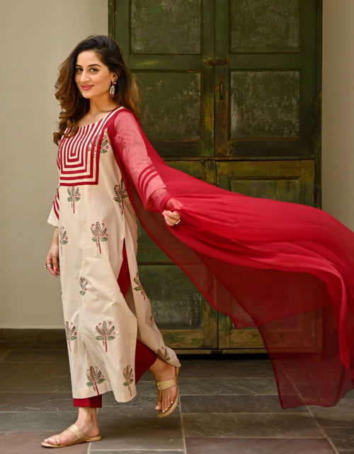Load image into Gallery viewer, Party wear Women Kurta Pant with Dupatta Suit mahezon
